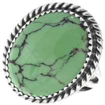 Green Turquoise Silver Ladies Ring 33178