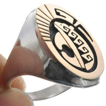 Navajo Calvin Peterson Gold Ring 33271