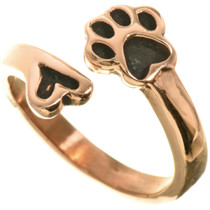 Copper Puppy Paw Ring 33507