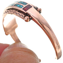 Turquoise Chip Inlay Copper Cuff 33608