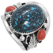 Navajo Spiderweb Turquoise Ring 33691