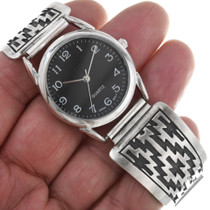 Native American Made Sterling Silver Watch 33693