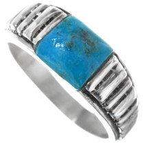 Mens Silver Navajo Turquoise Ring 33813