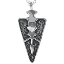 Navajo Silver Arrowhead Pendant 33828