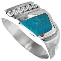Navajo Turquoise Silver Ring 33843