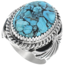 Spiderweb Turquoise Mens Ring 34179