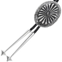 Navajo Sterling Concho Bolo Tie 34282