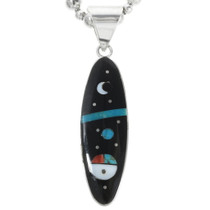 Navajo Inlaid Night Sky Pendant 34294