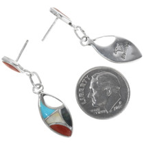 Zuni Turquoise Inlay Earrings 34295