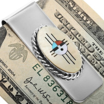 Turquoise Shell Zuni Money Clip 34296