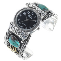 Turquoise Coral Elk Watch Cuff 34424