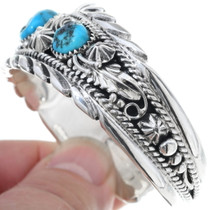 Turquoise Silver Ladies Cuff Bracelet 20278