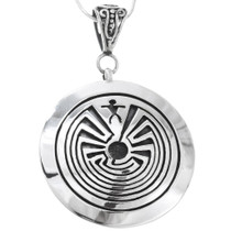 Navajo Sterling Silver Man in the Maze Pendant 34812