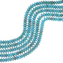 Blue Turquoise Heishi Beads 6.5 Bracelet Strand 5mm 0302 by Alltribes