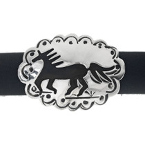 Silver Concho Leather Horse Hatband 35095