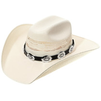 Navajo Overlaid Silver Concho Hatband 35123