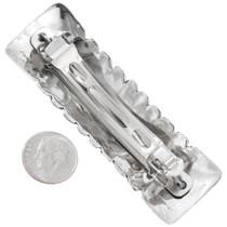 Sterling Silver Coral Hair Barrette 26108