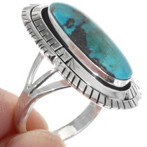 Deep Blue Kingman Turquoise Ring 35206