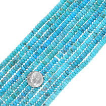 Real Turquoise Rondelle Beads 34796