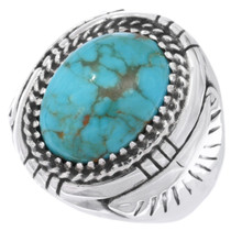 Spiderweb Turquoise Mens Ring 35487