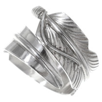 Sterling Silver Feather Ring 35763