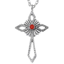 Navajo Sterling Silver Cross Pendant 35844