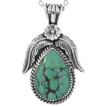 Turquoise Sterling Native American Pendant 28697