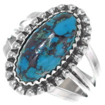 Turquoise Sterling Silver Navajo Ring 35871