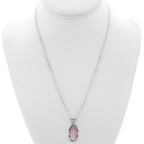 Navajo Pink Shell Pendant with Chain 35995
