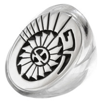 Native American Sterling Silver Sunface Ring 38022