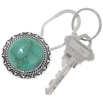Sterling Silver Turquoise Key Ring 24349