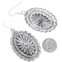 Sterling Silver Concho Dangle Earrings 39143