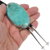  Sterling Silver Large Turquoise Bolo Tie 39182