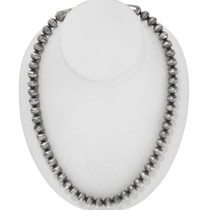 Navajo Sterling Bench Bead Necklace 39195