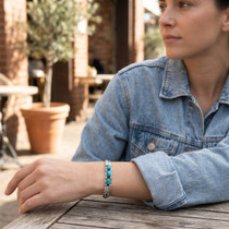 Blue Turquoise Cuff Bracelet Womens 39200