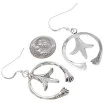 Native American Sterling Silver French Hook Earrings 39208