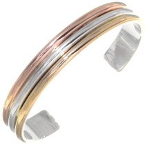 Silver 14KGF Navajo Cuff Bracelet 39293