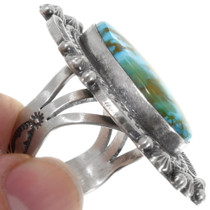 Arizona Turquoise Navajo Sterling Silver Ring 39408