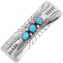 Navajo Turquoise Sterling Silver Hair Barrette 39580