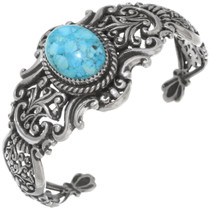 Navajo Turquoise Silver Cuff Bracelet 39630