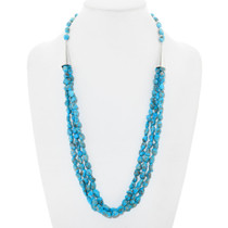 Navajo Natural Sleeping Beauty Turquoise Necklace 39789