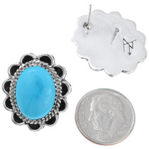 Sterling Silver Sleeping Beauty Turquoise Earrings 39793