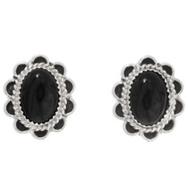 Black Onyx Sterling Silver Earrings 39822