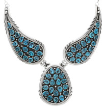 Arizona Turquoise Navajo Cluster Necklace 39827