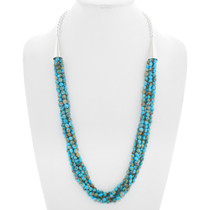 Navajo Natural Sleeping Beauty Turquoise Necklace 39846