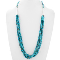 Native American Beaded Natural Turquoise Necklace 39895