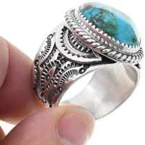 Gemmy Spiderweb Turquoise Sterling Silver Ring 39996 