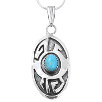Native American Turquoise Silver Pendant 40008
