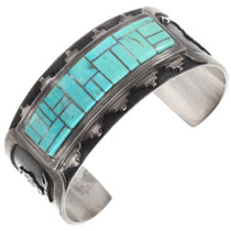 Vintage Turquoise Sterling Silver Bracelet 40153