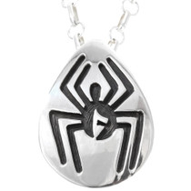 Native American Silver Spider Pendant 40205